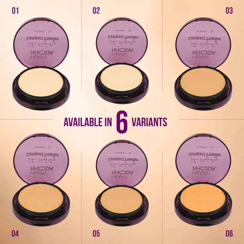 Hilary Rhoda Skin Perfecting Compact Powder | Oil Control & Matte Finish | Buildable Coverage | Blends Easily | Hides Imperfections | 6g (Dusty Beige | Shade 05) thumbnail 7